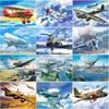 New 5D DIY Diamond Painting Aircraft Diamond Embroidery Fighter Cross Stitch Full Round Drill Crafts Art Home Decor Gift