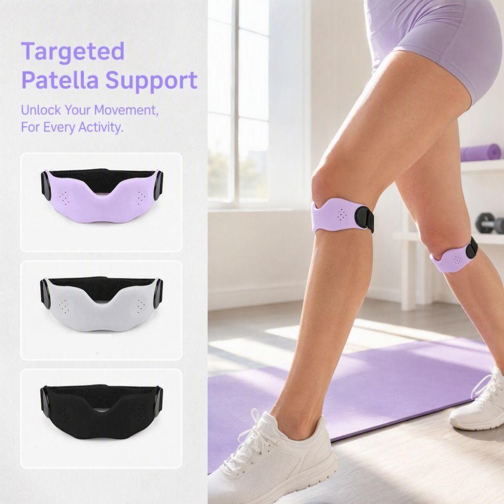 Silicone Sports Knee Pad Non-Slip Patella Band Men Women Knee Brace Tennis