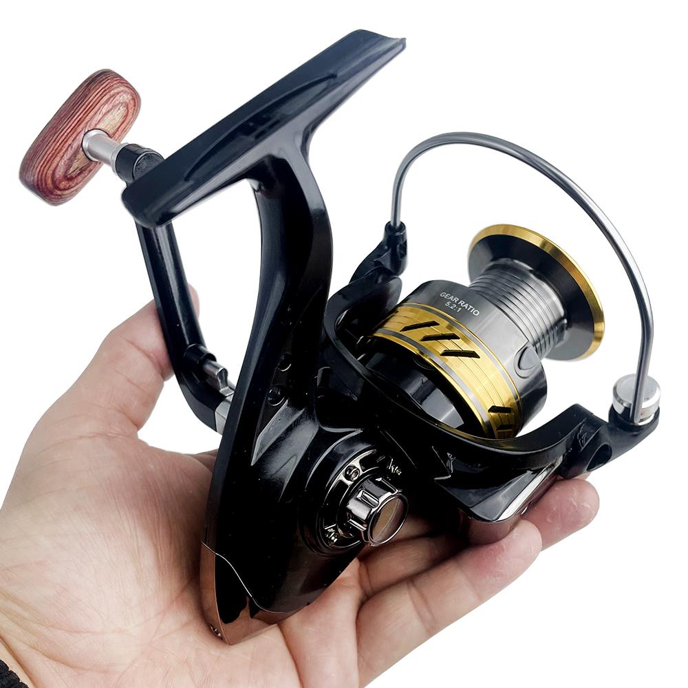 Рыболовные катушки серии DH2000-DH7000 5.2:1 прочная металлическая шестерня с плавной намоткой 17-22 фунта, спиннинговая рыболовная катушка для всех водоемов