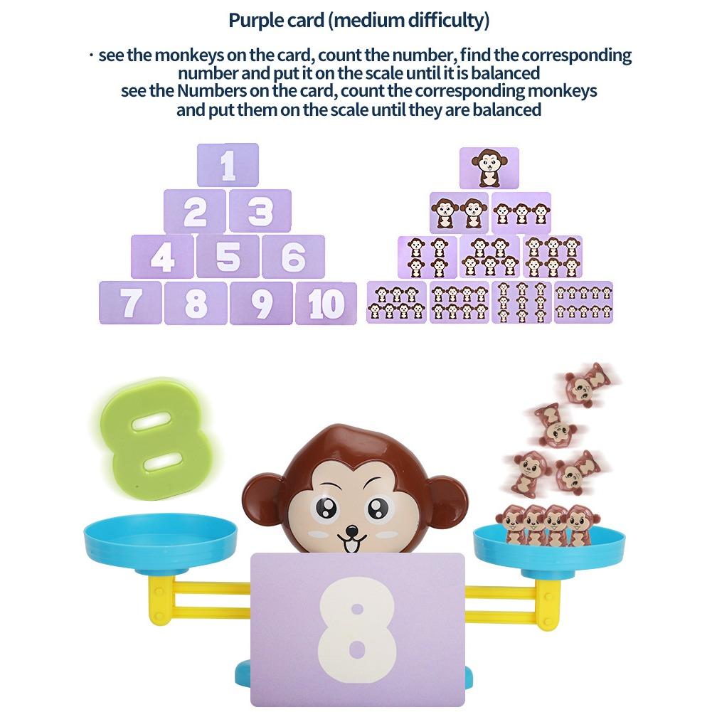Игрушка с математическими весами Монтессори, обучающая игрушка для счета и расчета с весами и аксессуарами, игрушка для детей с навыками баланса мультяшной лягушки