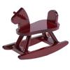 Wooden Crafts Rocking Horse Figurine Desk Decor Balance Art Adornment Miniature Rocking Horse Decorative Ornament Kids Gift