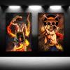 One Piece Anime Luffy Poster Art Skull Wall Decor Prints Canvas Painting Wall Picture for Kids Room Japanese Manga Home Decor No Frame