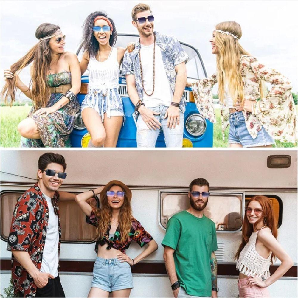 Солнцезащитные очки без оправы с защитой от ультрафиолета, градиентные очки, прямоугольные солнцезащитные очки без оправы для женщин и мужчин