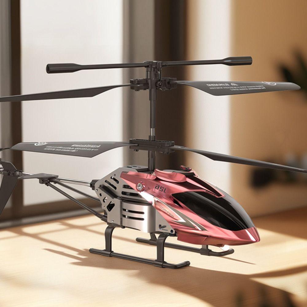 Silver Red Pink RC Helicopters Metal Alloy Flying Helicopter Toy Mini Drone Children's Day Gifts