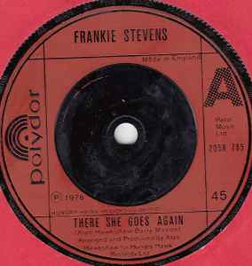 7-дюймовая пластинка FRANKIE STEVENS - There She Goes Again 2058785 Polydor 1976 UK Поп Б/У