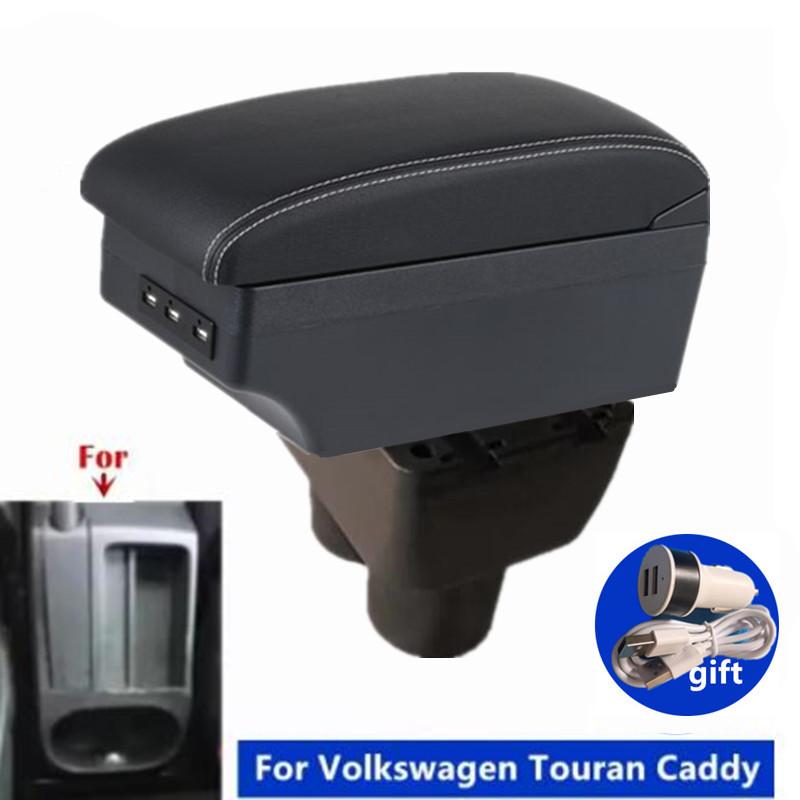 For VW Touran Caddy Armrest Box For Volkswagen VW Touran Caddy Central Storage box Interior Dedicated Retrofit Car Accessories
