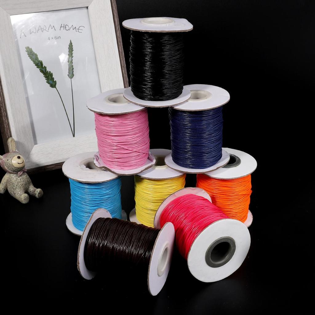 Разноцветные вощеные хлопковые шнуры для макраме, ювелирные бусины, изготовление ювелирных изделий своими руками