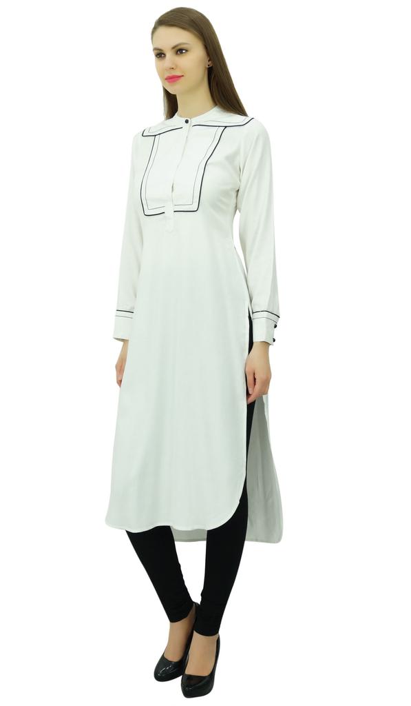 Phagun Дизайнерская индийская пенджабская курта из вискозы для женщин, этническая прямая повседневная туника