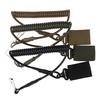 Tactical Pistol Lanyard Sling Hand Gun Elastic Secure Spring With Magic Belt