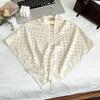 Luxury Design Triangular Scarf Dot Headscarf Trend Elegant Headwear for Women Silk Scarf INS Bandana Office Hijab Headband