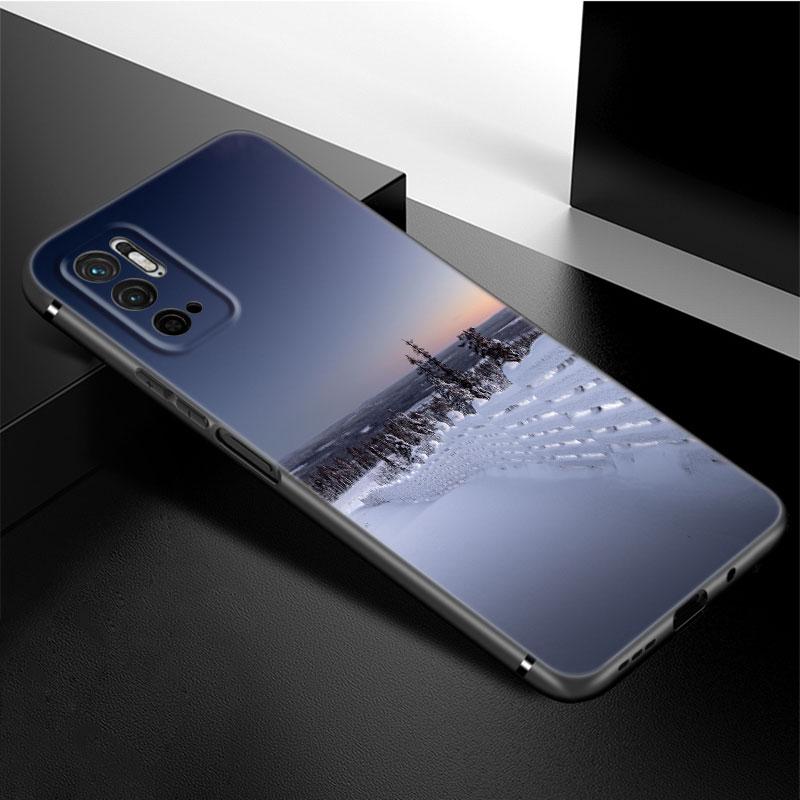 Чехол для телефона Landscape Winter Light Snow для Xiaomi Redmi Note 11 10 9 8 Pro 11T 5G 10T 10S 9S 9T 9i 9C 9A 8T, мягкий черный чехол из ТПУ