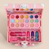 Kids Makeup Toys Kit For Girl Washable Cosmetics Toys Set Pretend Game Princess Eyeshadow Blush Lipstick Makeup Handbag Set