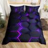 Шестиугольное Геометрическое Пододеяльник Темно-синий Чехол на Одеяло Акварельный Сотовый Абстрактный Тай-дай Комплект Постельного Белья Микрофибра Чехол на Одеяло