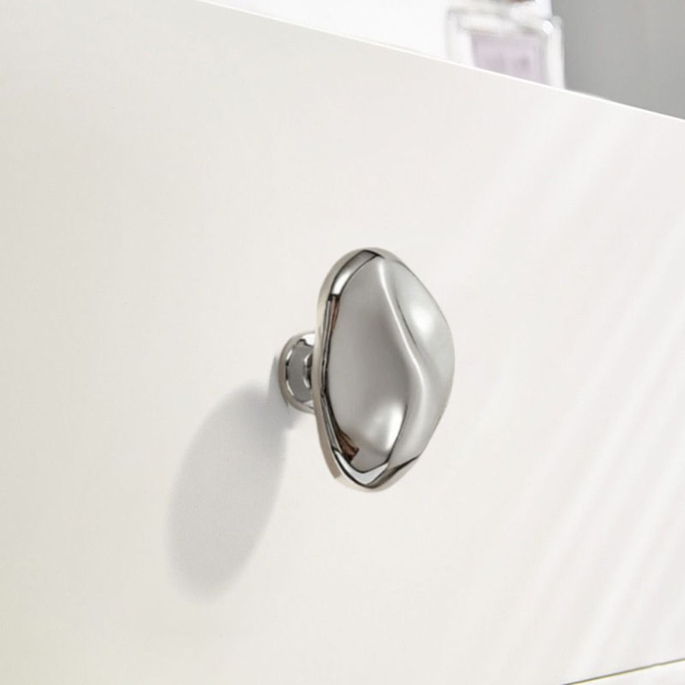 French-Style Silver Single hole Handle Modern Simple Drawer Cabinet Handle Wardrobe Door