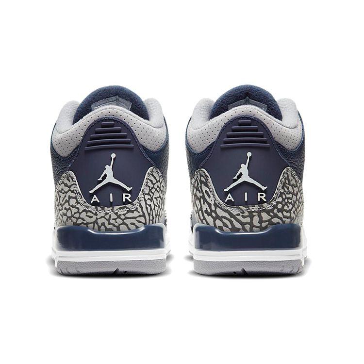 Кроссовки Air Jordan 3 Retro GS Georgetown Kids Синий Полночь-Темно-Цементно-Серый 398614-401