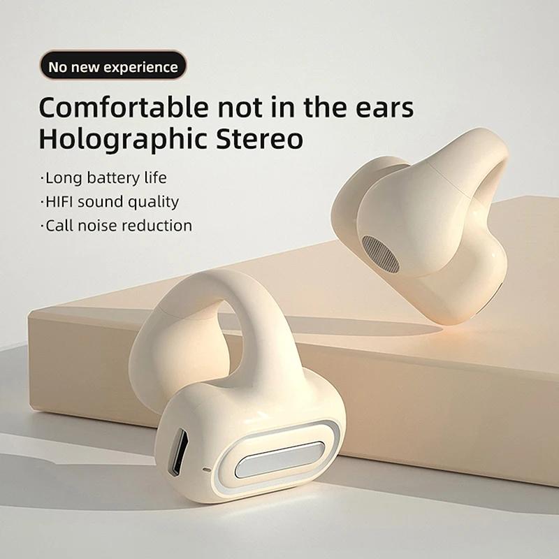 1 шт. Bluetooth-гарнитура с одним ушным зажимом, высокомощная беспроводная игровая гарнитура с одним ухом, концепция уха - костная проводимость