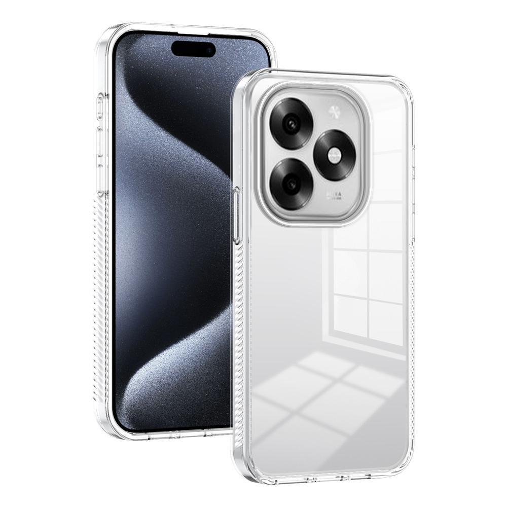 KEYSION Прозрачный чехол для телефона для Itel S23+ S23 Мягкий ТПУ+ПК Противоскользящий HD Прозрачный Ударопрочный Задняя крышка для телефона для Itel A70