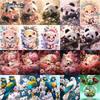 Diamond Painting Full Drill Cute Panda Round Diamond Painting Handmade Pink Flower Fox Animal Diy Diamond Mosaic Painting Home Decoration