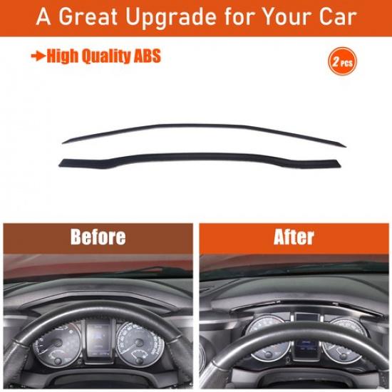 Glossy Piano Black trument Panel Cover Trim Sticker For Toyota Tacoma 2016-22