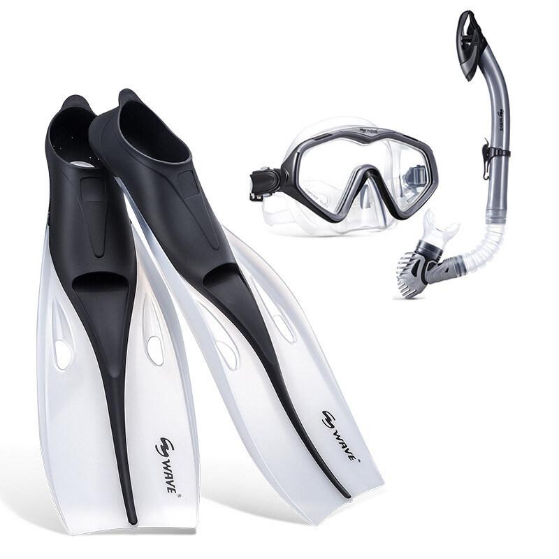 OLIKEI 3 шт./компл., профессиональные ласты для подводного плавания, маска для дайвинга для взрослых, полностью сухая трубка для дайвинга, длинные ласты, оборудование для подводного дайвинга