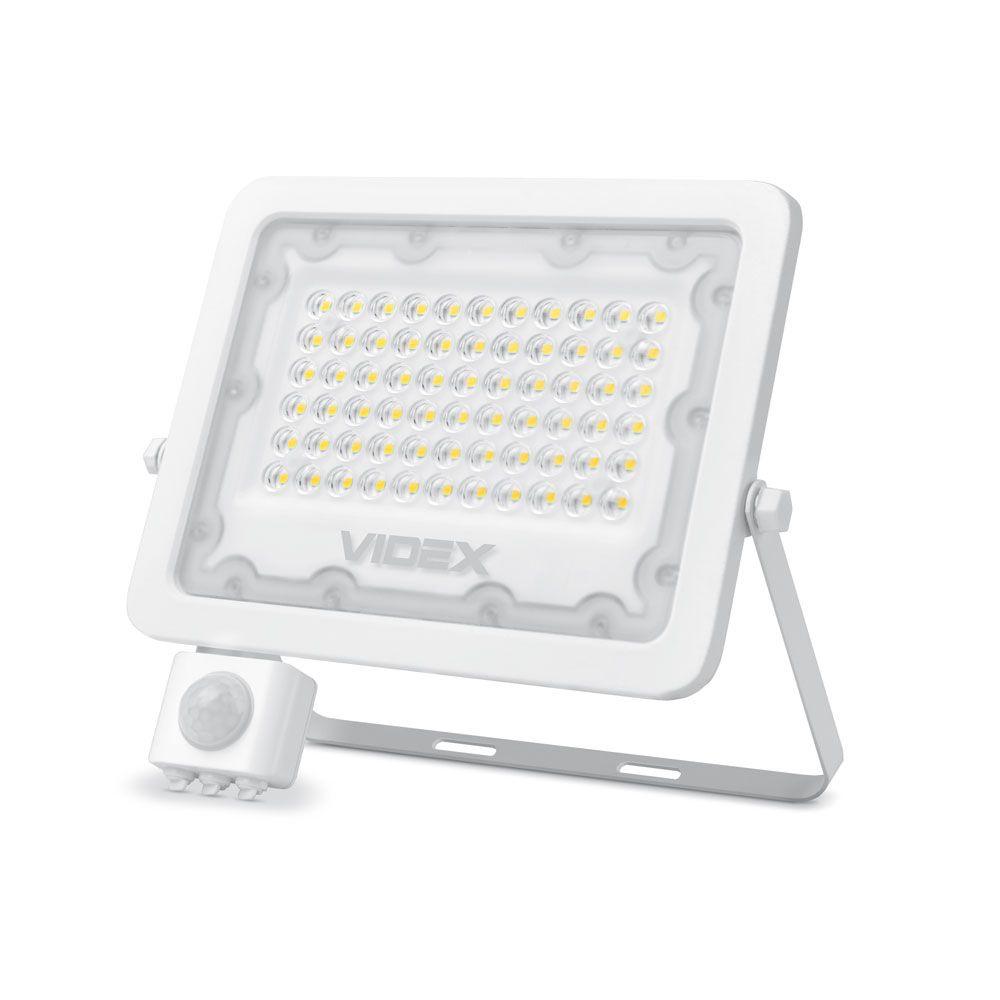 Naświetlacz videx led 50w 4500lm neutralna biel 5000k czujnik ruchu ip65