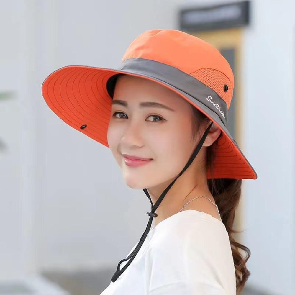 Trendy Fishing Cap Anti-Sun Sunscreen Hat Fashion Ponytail Hat Summer