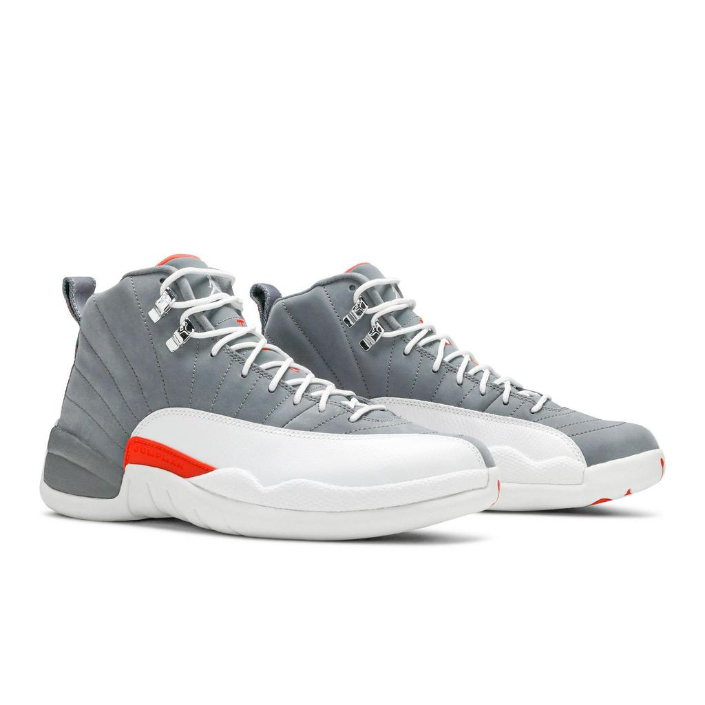 Air Jordan 12 Retro 'Cool Grey' (Unisex) Cool Grey / White-Team Orange Vintage Basketball Shoes 130690 012