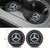 GLC GLB PVC Non-Slip Carbon Fiber Car Water Coaster Cup Pad For Mercedes Benz A B C S Class AMG GLA CLA GLC W176 W221 W204 W205