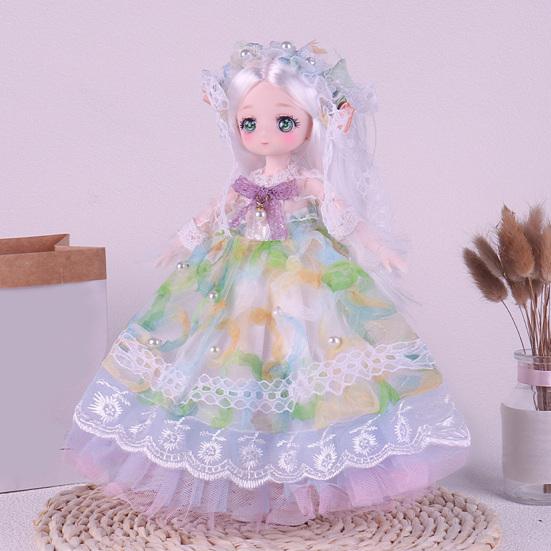 30CM 1/6 Ball Jointed Doll with Clothes Princess Lolita Dress BJD Doll Collectable Posable Action Figure Dress Up Doll Toy Girls Birthday Gift
