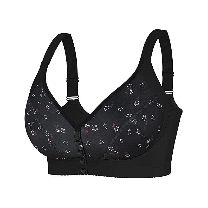 0XL-7XL Super Large Size Underwear European and American Size Adjustable Shoulder Strap Popular Printed Front Buckle Large Size Bra