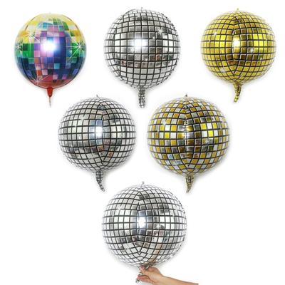 5 шт. Красивые 4D танцевальные шары из алюминиевой фольги для украшения вечеринки, создают праздничную атмосферу с помощью светоотражающего цвета