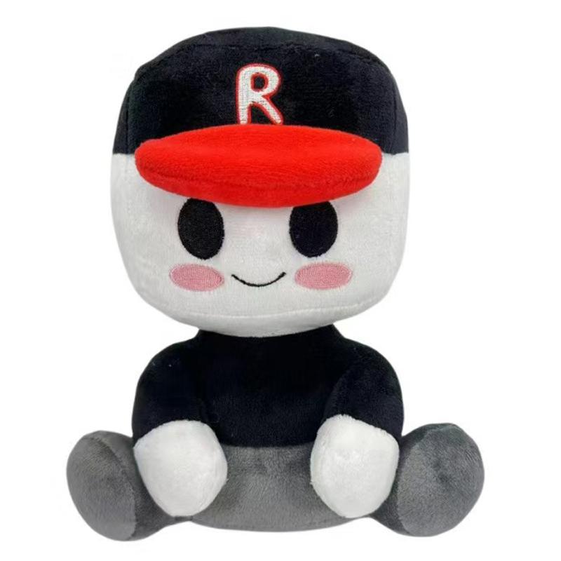 Cute Blox Buddies Plush Toys Bacon Girl Game Peripheral Doll Black with Hat Yellow Decorative Doll Home Room Gifts Birthday Gift
