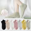 5 пар женских носков, летние тонкие сетчатые дышащие хлопковые носки, бесшовные спортивные носки-лодочки с мелким вырезом, женские короткие носки на весну и осень