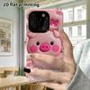 Phone Case: 2D flat design suitable for iPhone 18 17 16 15 14 13 Pro film protective case, couple style, chubby little pig, Christmas and Halloween gi