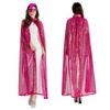 Adult Long Paillette Cape for Women Halloween Party Sequin Cloak Costume Full Length Witch Cosplay Robe for Role-Playing Stage Performances