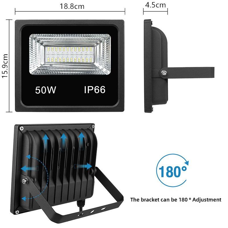 50W LED Bluetooth Floodlight Outdoor Garden Landscape Colorful Lighting Spot Light Intelligent RGB Projection Light
