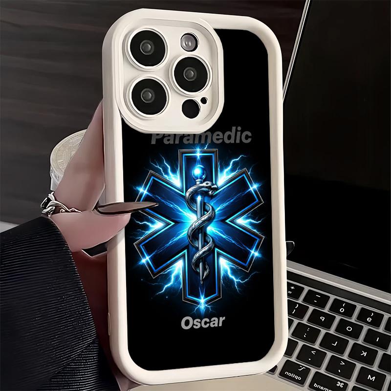Phone Case for iPhone 17 Air 16E 15 16 Pro Max EMT EMS Ambulance Cover 14 Plus 13 12 Mini Soft Shell Silicone Fundas