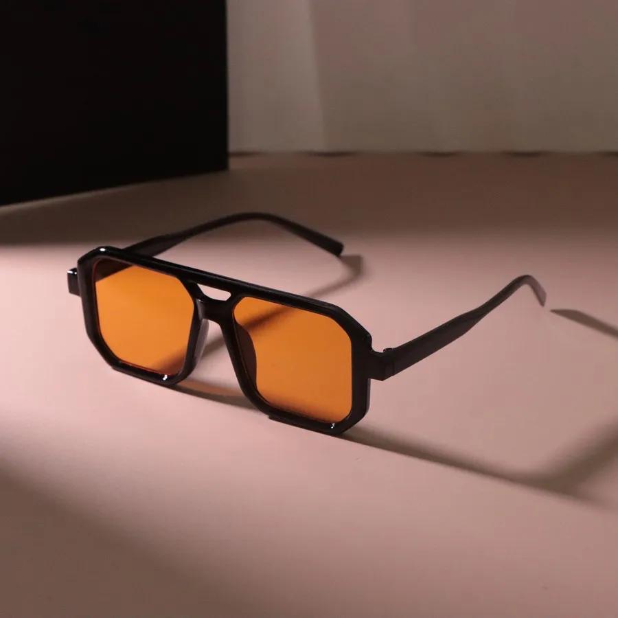 Geometric Punk Square Sunglasses for Women Men Stylish Rectangle Mirror Lens Designer Fashion Sun Glasses