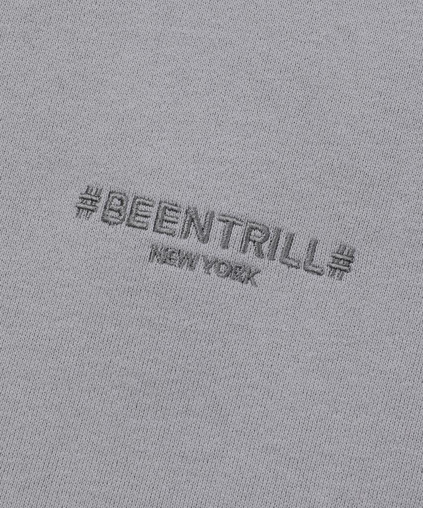 BEENTRILL Базовые спортивные штаны с начесом и логотипом-хэштегом (Светло-серый)