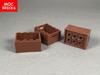 10 шт./лот Кубики MOC Коричневый Контейнер Ящик с Ручками Коробка для Еды Фруктов Корзина 30150 Строительные Блоки Игрушки Подарки для Детей