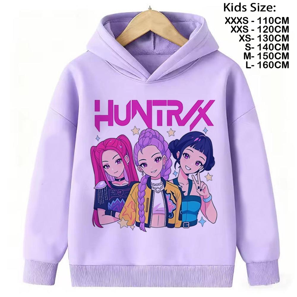 KPop Demon Hunters Толстовки Одежда для Малышей Девочек Мальчиков Модные Повседневные Толстовки с Капюшоном K-Pop Demon Hunters Лонгсливы Детские