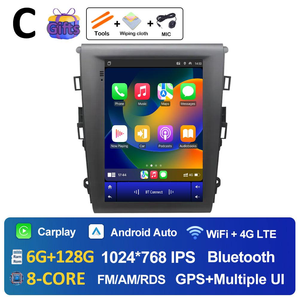 Смарт-система Android 14 для Ford Mondeo Fusion MK5 2013 2014 2015 2016 2017 2018 DSP Стерео Автомагнитола Вентилятор охлаждения Сенсорный экран