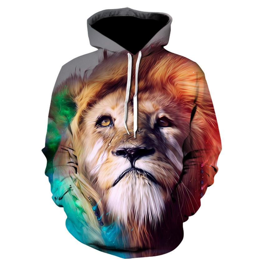 Толстовка с принтом льва для мужчин и женщин, пуловер с 3D принтом, топы, мужская толстовка, осенняя куртка, пальто, уличная одежда больших размеров, спортивный костюм