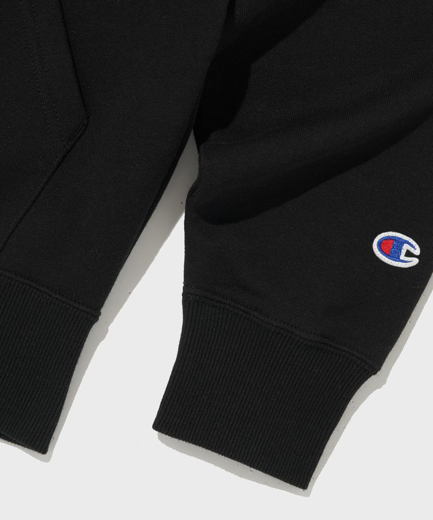 Champion Худи на молнии с логотипом C Черное