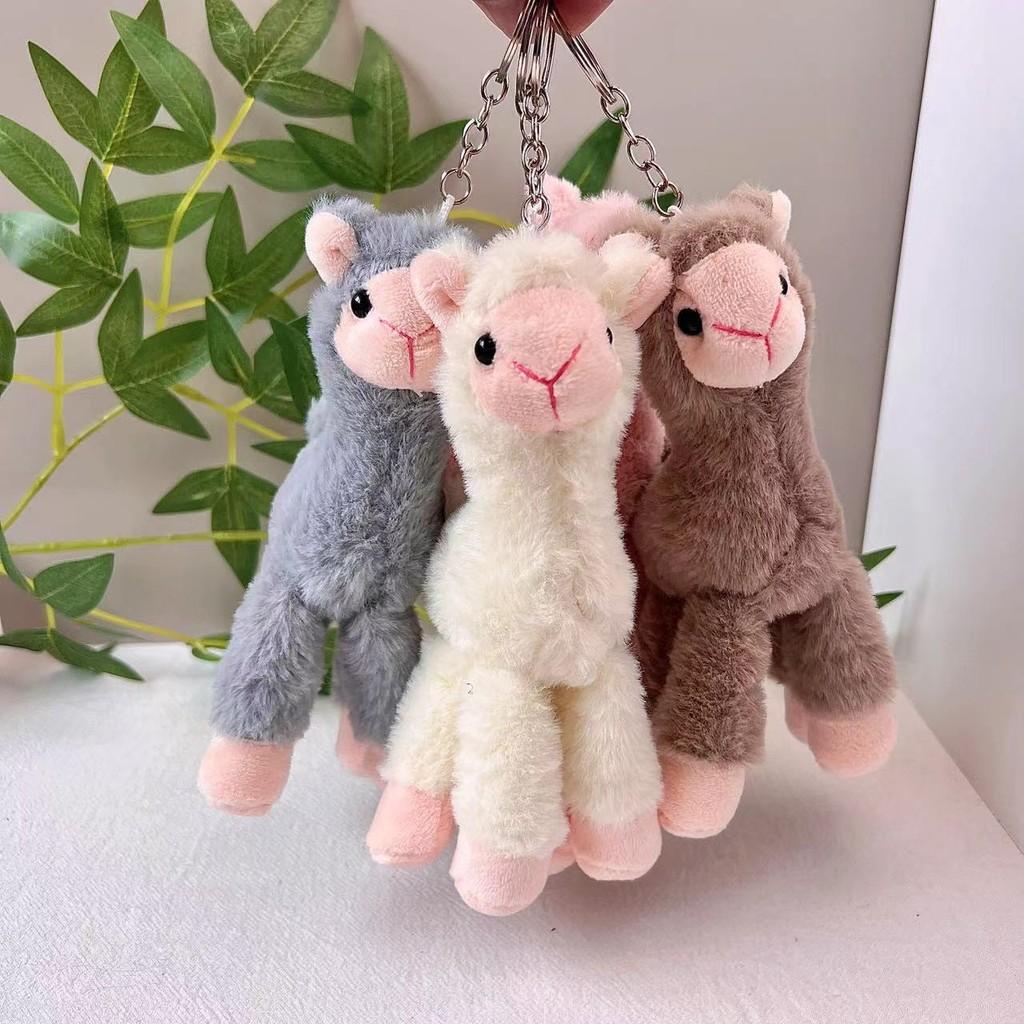 Playful Alpaca Plush Keychain Cute Mini Doll Super Soft Accessory For Bag Charm