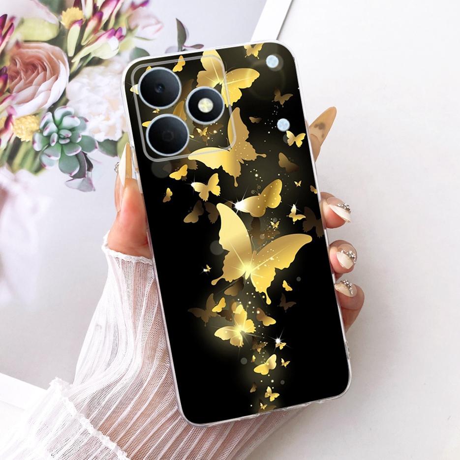 Чехол для Realme Note 80 4G RMX5388 Милый Кот Цветы Рисованный Чехол Мягкий Силиконовый Чехол Для Realme Note 80 Note80 Задняя Крышка Fundas