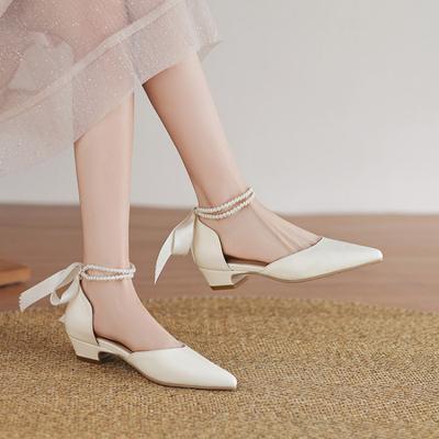 Новые женские сандалии с вырезами, повседневные однотонные с острым носком, большого размера, на резиновой подошве, женская обувь, летние удобные сандалии на плоской подошве для женщин