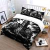 Dark Knight with Sword Artwork Bedding Duvet Cover Set  (1*Duvet Cover 2*Pillowcases, without duvet insert)