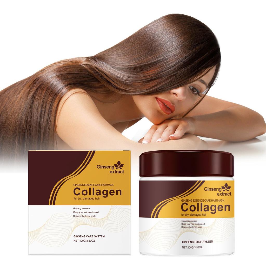 Коллагеновая маска для волос с аргановым маслом, маска для глубокого разглаживания волос для всех типов сухих и поврежденных волос, 100 г