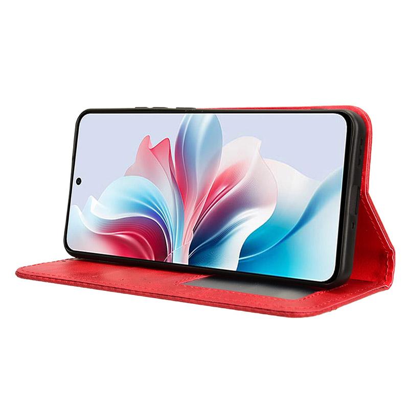 For Oppo Reno11 F 5G/F25 Pro 5G Wallet Case Retro PU Leather Phone Cover Magnetic Closing